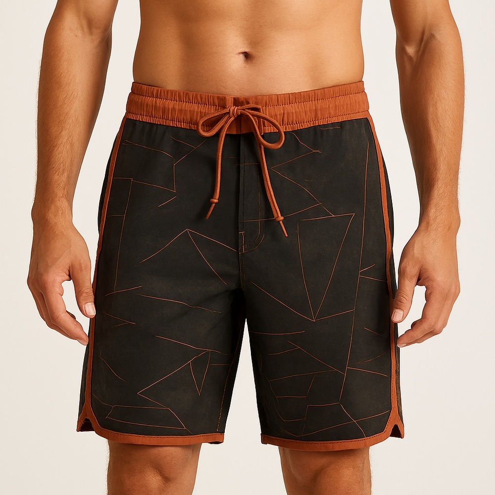 PrAna Board shorts green orange size 32 M3HSEA116